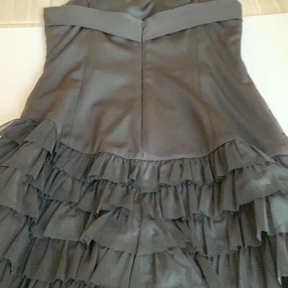 London Times Black Tiered Ruffle Dress CC Coco Look - Picture 10 of 16